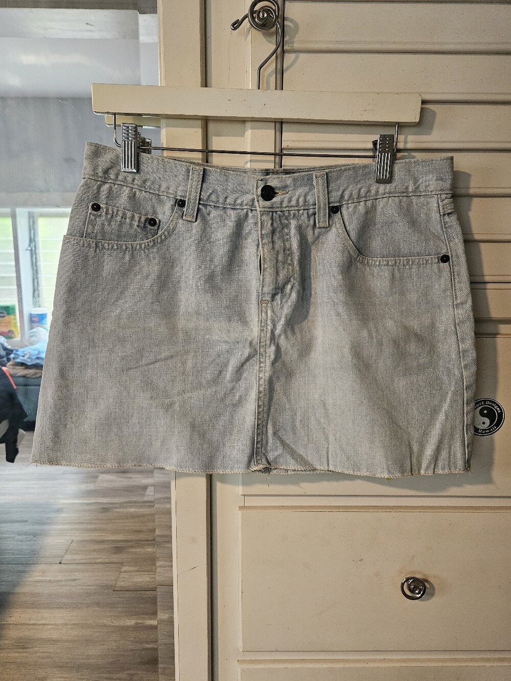 American Eagle Outfitters Light Blue Y2K Denim Mini Skirt